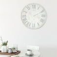 thumbnail image 5 of Elegant Designs 23" Large Wood Plank Coastal Rustic Wall Clock, White Wash, 5 of 8