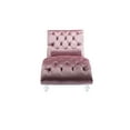 thumbnail image 3 of Zechuan Curved Lounge Chaise sofa, Accent Chair Sofa with Acrylic Leg, Pink, 3 of 9