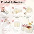 thumbnail image 4 of 6 Pack Buffet Risers, White Foldable Display Stands with Acrylic Plates, Multi-Height Cake Risers for Dessert Tables, Catering, Wedding, and Party Decorations, 4 of 8