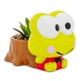 thumbnail image 1 of Mini maceta plateada con tocón de búfalo Sanrio Keroppi con suculentas, 1 of 8