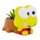 thumbnail image 1 of Mini maceta plateada con tocón de búfalo Sanrio Keroppi con suculentas, 1 of 8