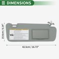 thumbnail image 4 of Unique Bargains Right Passenger Side Car Sun Visor for Toyota Highlander 2014-2016 2019 Plastic No.74310-0E074-A0, 4 of 7