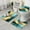 Teal Gold Marble, variant on Blue White Gold Marble Pattern Bathroom Rugs Sets 3 Piece,Toilet Cover Set,Absorbent Non Slip Bathroom Mats Sets with U-Shaped Contour Rug Toilet Rug Set