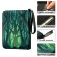 thumbnail image 4 of 400 Pockets Trading Cards Album,Card Binder 4-Pocket, Cards Collector Album Holder Fits 400 Cards with 50 Removable Sheets Dark Forest with Green Eyes, 4 of 6