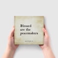 thumbnail image 4 of Zomyto 5x5 In Inspirational Bible Verse Blessed Are The Peacemakers Wooden Box Sign Matthew 5:9 Rustic Scripture Decor, 4 of 7