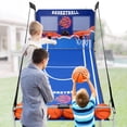 thumbnail image 3 of Foldable Indoor Basketball Arcade Game for All Players, SEGMART Dual Shot Indoor Basketball Game with Electronic Scorer, Portable Basketball Hoop Arcade with 8 Game Modes, 6 Balls for 2 Players, 3 of 9