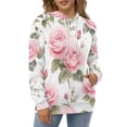 thumbnail image 4 of Pink Roses Floral Pattern Men's Women New Sweatshirt Hoodie Men's Plus Size Sweatshirt Hooded Sweatshirt 3d Printed Street Men's Cloth, 4 of 6