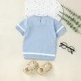 thumbnail image 6 of ZRBYWB Toddler Girl Clothes Baby Girls Short Sleeve Pullover Sweater Cotton Knit Button Closure Tops Shirt Fashion Top, 6 of 9