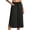 Black, variant on Capri Pants for Women Plus Size High Waist Wide Leg Pants Soft Stretch Casual Cropped Trousers S-3XL