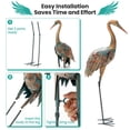 thumbnail image 3 of Spaco Crane Garden Statues Standing Metal Crane Sculptures Bird Set of 2, Crane Sculptures Bird, Full Crane Statue Set for Outdoor as Garden, Patio, Brown, 3 of 6