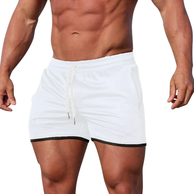 adviicd Shorts For Mens Running Shorts with Liner Men Spring And Summer Solid Color Short Casual Street Fitness Pant Tie Pockets