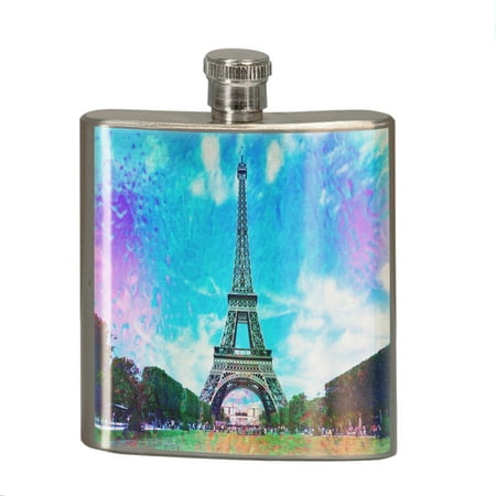 

KuzmarK 6 oz. Stainless Steel Pocket Hip Liquor Flask - Eiffel Tower France