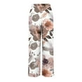 thumbnail image 4 of Womens Wide Leg Palazzo Pants Boho Floral 2025 Summer Beach Culottes Flowy Casual Lounge Trousers for Vacation, 2476 Limited Time, 4 of 5