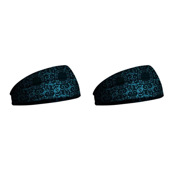 Qarigey Diadema deportiva con estampado Floral, banda para la cabeza de flor, banda para el sudor transpirable, turbante de alta elasticidad, Type1 NO1