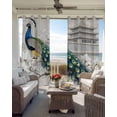 thumbnail image 6 of Peacock Elegant Kitchen Curtains Watercolor Feather Retro Attic Flower Cafe Short Curtains for Bathroom Blackout Window Curtain Grommet Small Window Treatment Drapes for Bedroom Living Room 42"x45"x2, 6 of 9
