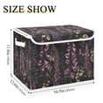 thumbnail image 5 of Yayeee Collapsible Cube Storage Bin with Lid Fabric Closet Decorative Basket with Handles, Dark Gothic Floral, 5 of 7