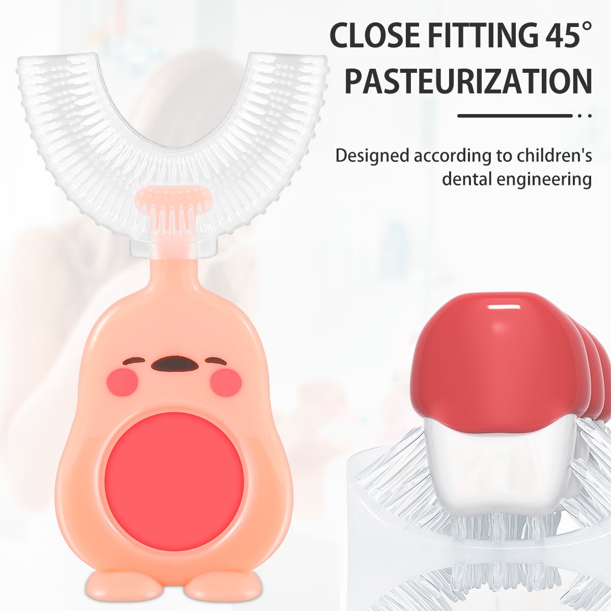 Willstar U-Shaped Toothbrush for Kids, U Shape Portable Baby Silicone Toothbrush,Infant and Toddler Toothbrush with U-Shaped Brush Head,Extra Soft and Healthy Silicone Toothbrush