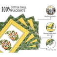 thumbnail image 4 of Vargottam Napperons - Ensemble de Table pour Table à Manger, Ensemble de 4 - Imprimé & Réversible Serviette en Coton - Napperons d'Intérieur pour Maison & Cuisine Table à Manger - Bloc Asiatique (Jaune), 4 of 5