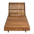 thumbnail image 6 of Christopher Knight Home Wood Outdoor Chaise Lounge, Adjustable Reclining Slatted Lounger with Teak Finish, 6 of 6