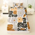 thumbnail image 3 of Homewish Gray Brown Boho Twin Sheets,Vintage Daisy Floral Bedding,3 Pieces,1 Fitted Sheet and 1 Pillowcase, 3 of 6