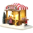 thumbnail image 4 of Cateissary Christmas Village House Popcorn Truck Scene Holiday Figurine Ornament Adult Children Home Glowing Craft Wedding Party Kits de decoración para fiestas Cateissary HA038718-00, 4 of 6