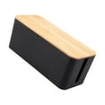thumbnail image 2 of Stylish Home Office Power Strips Wire Hider Protector Cover Dustproof Cable Management Box Black L, 2 of 9