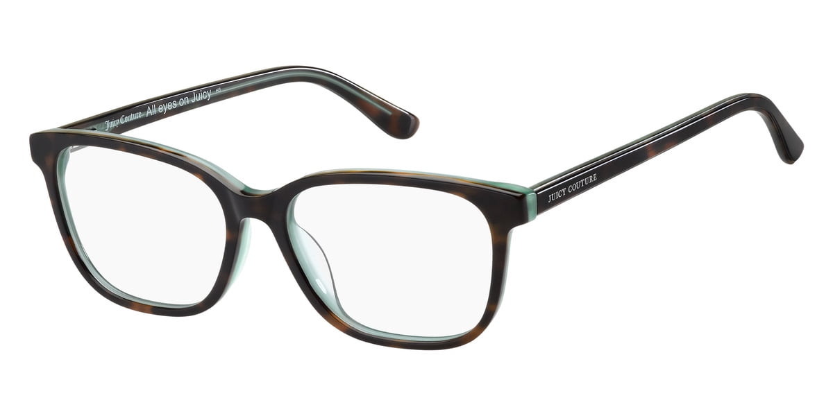 Juicy Couture Rectangle Women Dark Havana Acetate Eyeglasses Juicy Couture JU 245 /G 86 H - Walmart.com main image 2