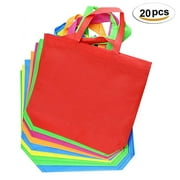 Multi-use Gift Bag with Handles in Solid Colors for Women Shopping, Kids' Birthday Parties, DIY Crafts, and Gift Tote Bags (Pack of 20)
