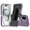 Purple/White, variant on Hotpom Case with Belt Clip for iPhone 16 Heavy Duty Shockproof Dustproof Phone Case, Purple/ White