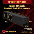 thumbnail image 3 of QPower Dual 10" Underseat Ported Sub Box for Dodge Ram Crew Cab & Quad Cab 2019-2026, 3 of 8
