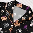 thumbnail image 2 of CONZONE Halloween Pajamas for Girls Graphic Pjs Set Hallowmas Jammies Short Sleeve Button Down Shirts Shorts 2 Piece Sleepwear Loungewear for Kids, 2 of 8