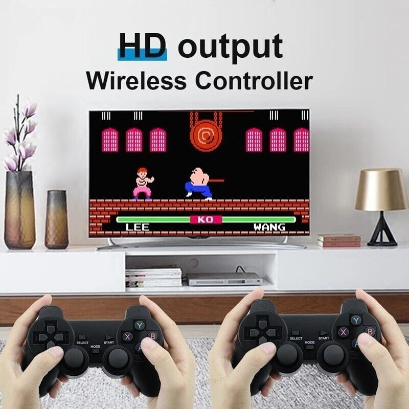 HDMI 4K TV Game Stick 64G 20000+ Game Video Game Consoles w/2 Wireless Gamepad 32G 5000+ games
