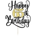 thumbnail image 2 of Cake Topper Ruscalin Black and Gold Flashes para fiesta de 65 cumpleaños, 2 of 7