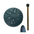 thumbnail image 2 of sunsanly Steel Tongue Drum 3 Inches 6 Notes Outside Garden Rain Chime Mini Chakra Drum Small Ethereal Handpan Drum with Mallet for Zen Yoga, 2 of 8