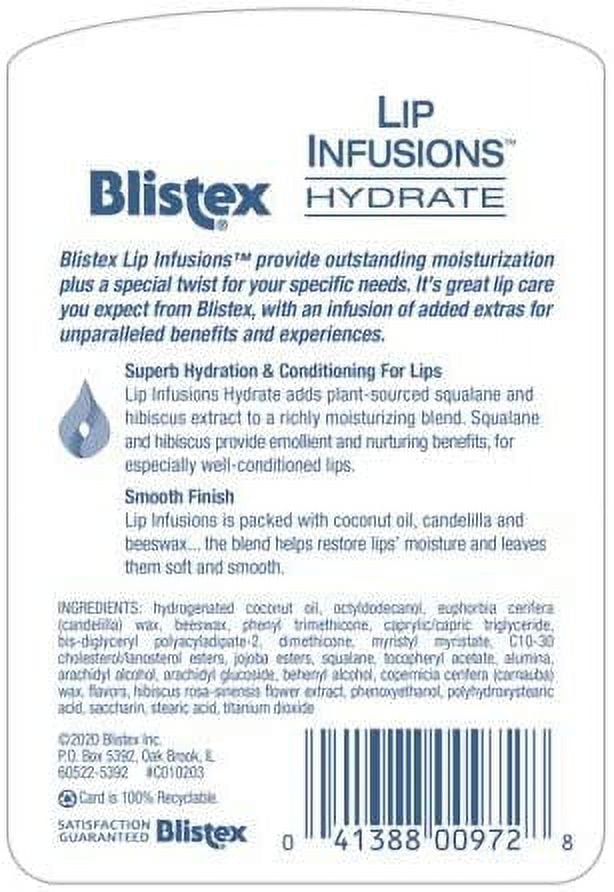 6 Pack Blistex Lip Infusions Hydrate Lip Moisturizer 0.13 Ounce