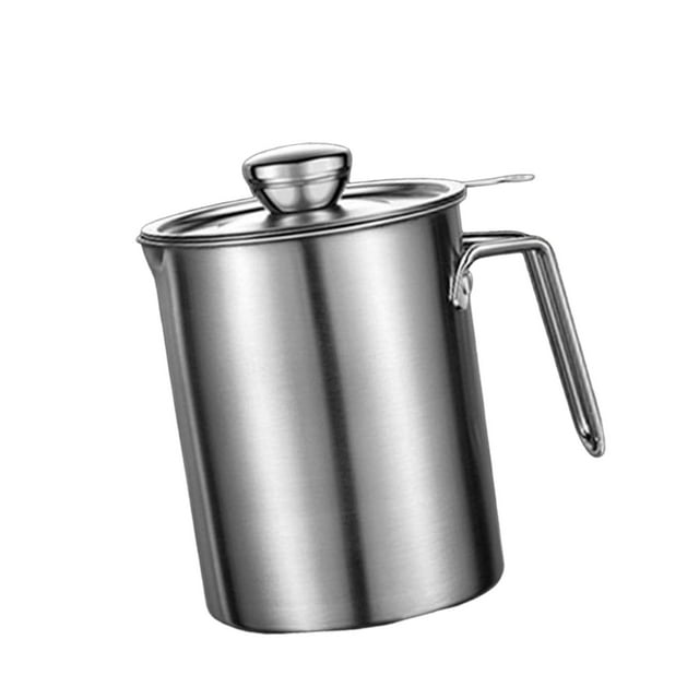 Accesorio de cocina para colador de aceite. Recipiente para almacenar aceite robusto y multifuncional. L