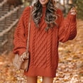 thumbnail image 1 of HUITKMM Robe d'Hiver Femme Automne et Hiver Robe Tricotée Décontractée 319, 1 of 4