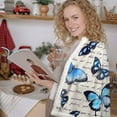 thumbnail image 6 of Butterfly Blankets Fuzzy Throws Vintage Blue Butterflies Throw Blanket for Adults Women Teen Girls Retro Sherpa Fleece Plush Blanket for Bed Couch Sofa (50"x60"), 6 of 6