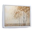 thumbnail image 2 of Designart "Tranquil Beige Trees IV" Landscape Trees Floater Framed Wall Art Living Room, 2 of 5