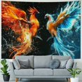 thumbnail image 4 of Shiartex  Large Tapestry Wall Hanging Decor Ice Fire Phoenix Mystery Fire Bird Fantasy Wall Tapestry Large Wall Art Tapestries Room Decor for Bedroom Living Room 50x40inch, 4 of 6