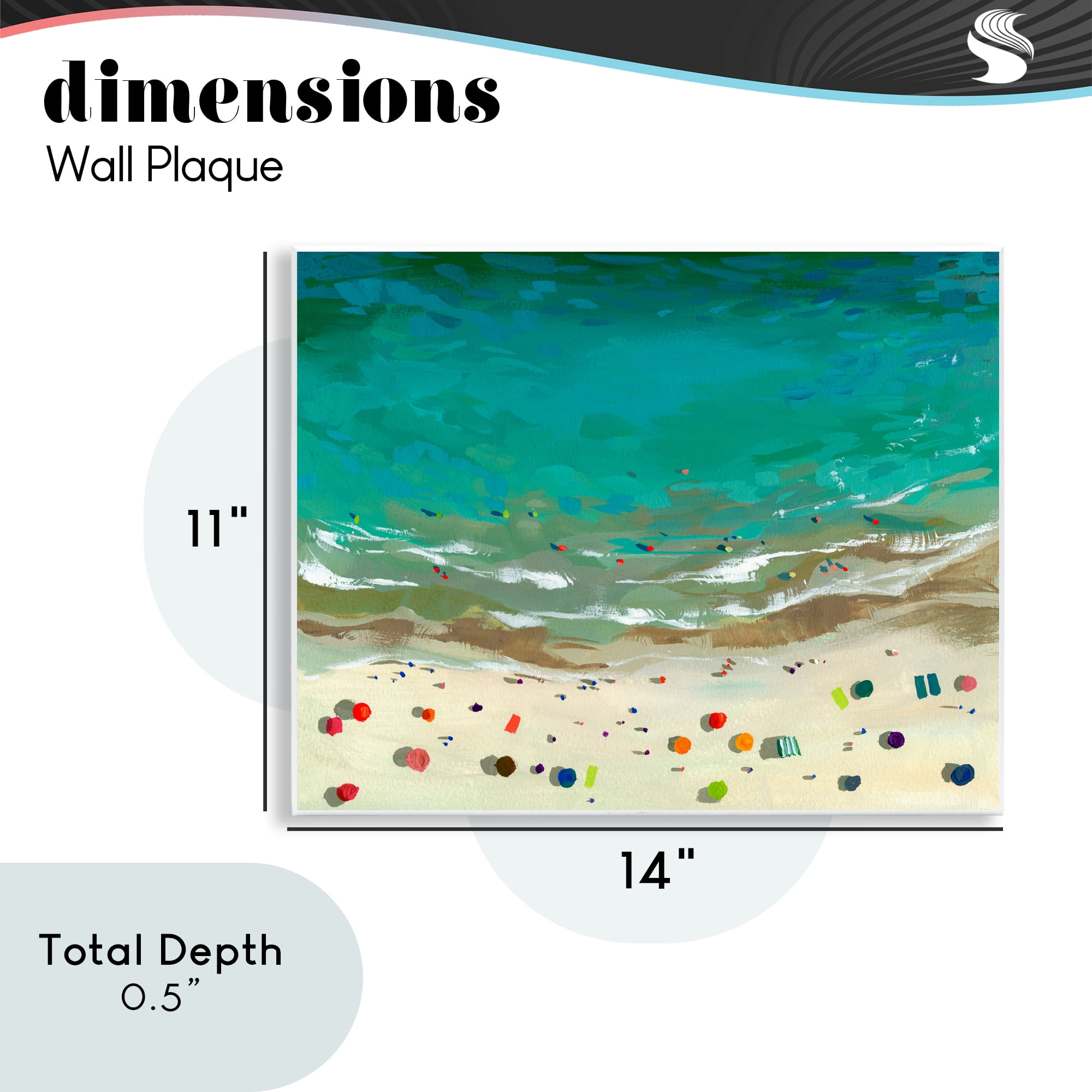 Stupell Industries Aerial Turquoise Shoreline Wall Plaque Art, design by Brook Page