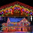 thumbnail image 5 of 4-30M Luz de carámbano Luz colgante de hadas navideñas Luz de cortina de ventana Luz de carámbano de boda al aire libre Guirnalda de luces Decoración de jardín para fiestas, 5 of 5