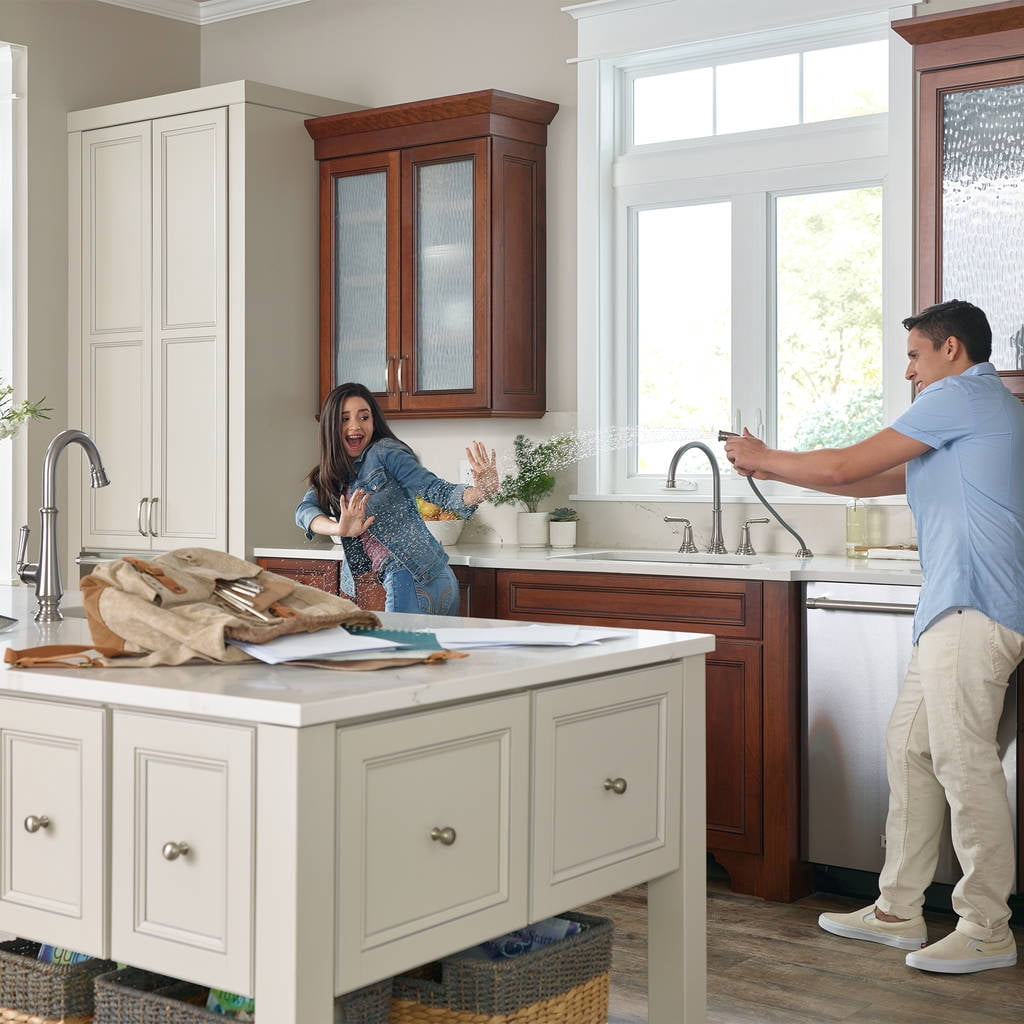 American Standard Delancey Two-Handle Kitchen Faucet 1.5 GPM in Stainless Steel