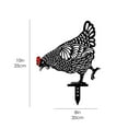 thumbnail image 2 of Metal Chicken Silhouette Garden Yard Art Decorative Outdoor Stake for Lawn Pathway Farmhouse Landscape Ornament 25cm, 2 of 3