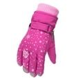thumbnail image 2 of Cold Weather Thick Warm Gloves for Kids 3-6Years Toddler Girls Boys Snow Gloves Kids Ski Winter Gloves Rose Embroidery Windproof Children Warm Gloves Clearance Deals, 2 of 4