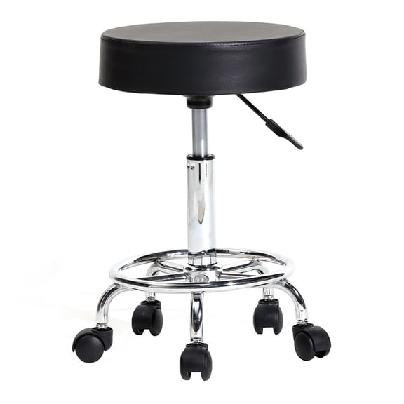 Feet Rotation Bar Stool Saddle Stool with Footrest Adjustable Height Bar Counter Stool