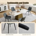 thumbnail image 4 of Homefun Modern Dining Chairs Set of 4 Upholstered with Thick Cushions Metal Legs,for Kitchen Living room,Grey, 4 of 9