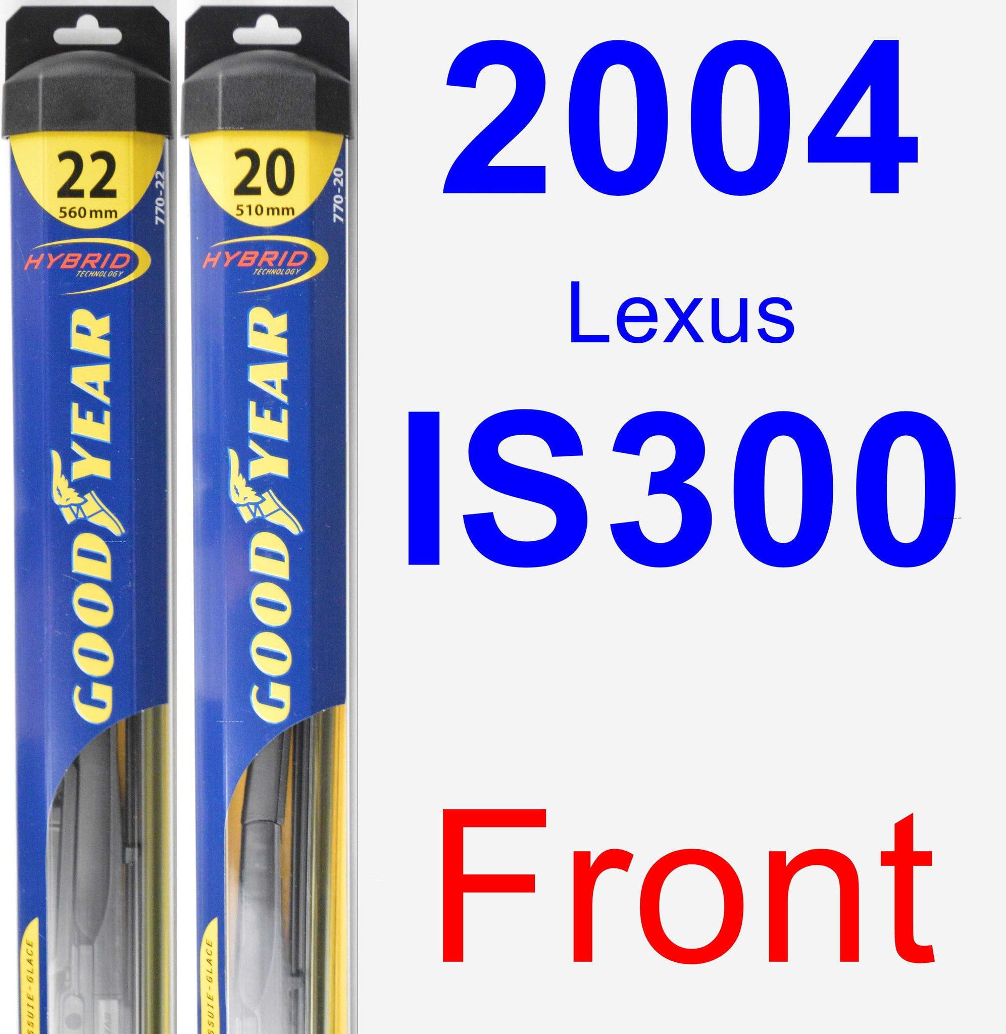 2004 Lexus IS300 Wiper Blade Set/Kit (Front) (2 Blades) Hybrid