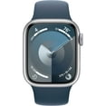 thumbnail image 2 of Restored Apple Watch Series 9 (GPS, 41mm) - Silver Aluminum Case with Storm Blue Sport Band, (Refurbished), 2 of 2