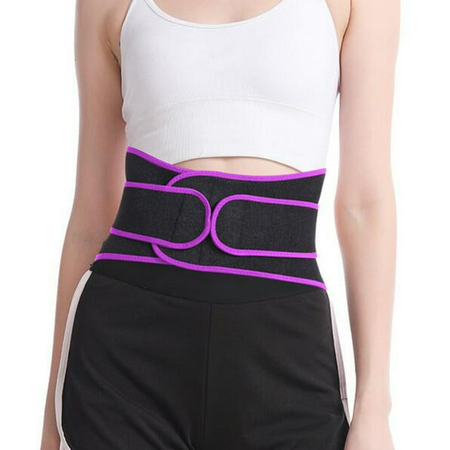 Riforla Sport Ceinture Taille Hommes et Femmes Entraînement Physique Extérieur Haltérophilie Course Entraînement Ceinture à Pression Réglable Ceinture de Rétraction du Ventre Violet